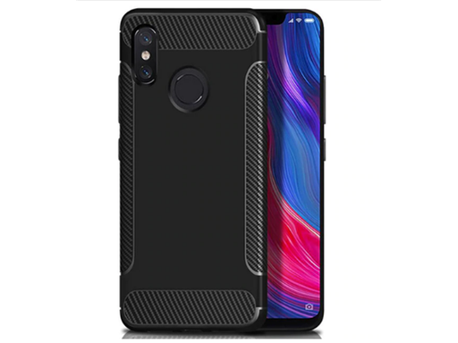 [86703] COVER PARA XIAOMI MI A2 LITE, HARD CASE NEGRO - FIBRA CARBONO - GOMA (FUNDAXMIA2L-CFGOM)