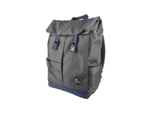 [90635] BULTO DE NOTEBOOK KLIPX ALPINE 15.6" TIPO MOCHILA, CON SUJETADOR, COMPARTIMIENTOS DE SEGURIDAD, GRIS (KNB-360GR)