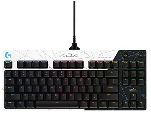 [91340] TECLADO LOGITECH G PRO GAMING MECANICO, COLOR KDA,  USB 2.0 LED BACKLIGHT RGB LIGHTSYNC, 12 TECLAS F PROGRMABLES, 6 PIES DE CABLE, DISEÑO SIN TECLADO NUMERICO (920-010074)