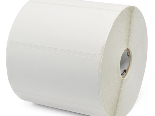 [93960] CINTA (ROLLO) DE POLIPROPILENO 3000T, TRANSFERENCIA TÉRMICA, 4" X 2", NÚCLEO DE 1", 5" OD, 1,110 ETIQUETAS POR ROLLO, PERFORADA, IMPRESORA ZEBRA. (INCLUYE 4 ROLLOS POR CAJA)