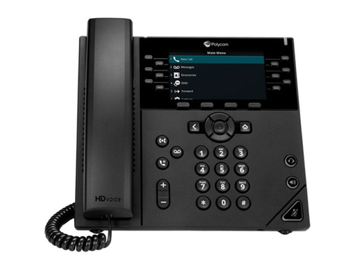 [91639] TELEFONO IP POLY VVX 450, 12 LINEAS, POE, DUAL 10/100/1000.-