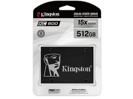 [88266] DISCO DE ESTADO SOLIDO KINGSTON SSD 512GB, 2.5", SATA3, NEGRO. VELOCIDADES DE LECTURA / ESCRITURA DE HASTA 550/ 520MB/ SEG