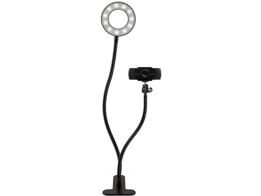 [89702] CAMARA WEB SLIDE 1080 P  MAS LUZ LED/ USB 2.0 / MICRÓFONO/ LUZ LED AJUSTABLE /DRIVERS INCLUIDOS (CWB13BK)