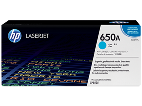 [70687] TONER HP 650A - CE271A - CYAN - 15,000 PAGINAS - PARA IMPRESORA LASERJET COLOR ENTERPRISE - CP5520, CP5520DN, CP5520N, CP5520XH, CP5525DN, CP5525N, CP5525XH, M750DN