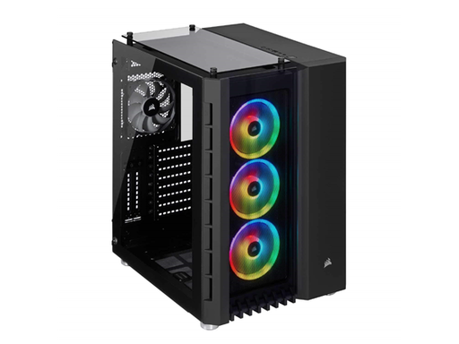 [92572] CASE CORSAIR CRISTAL 680X RGB DUAL CHAMBER MID TOWER, NEGRO, USB 3.0 X1, USB C X1, AUDIO / MIC X1, 7 EXPANSION SLOT, 4X 2.5", 3X 3.5", PANEL LATERAL, TOPE Y FRENTE EN CRISTAL TEMPLADO, 3 ABANICOS RGB LL120 (CC-9011168-WW)