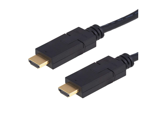 [91415] CABLE HDMI ARGOM, 6 PIES, AJUSTABLE 180 GRADOS, NEGRO.