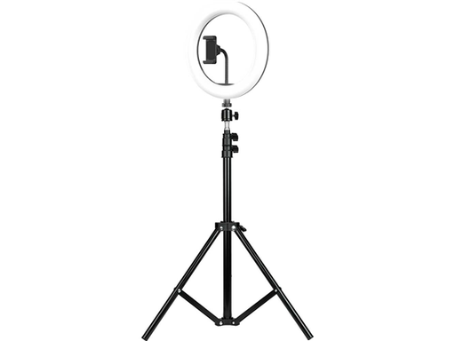 [90691] SLIDE VLOGGING KIT TRÍPODE PORTABLE PARA CELULARES CON ARO DE LUZ UNIVERSAL, ARO DE  LUZ 10" CON 3 MODOS DE LUZ Y 1O NIVELES DE BRILLO, AJUSTE DE ALTURA, GIRO 360 GRADOS, CONTROL REMOTO DE CABLE, CONTROL WIRELES PARA CELULARES (TOMAR FOTO), CONETOR USB. (VL120)