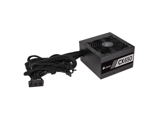 [88379] POWER SUPPLY CORSAIR 650W 80 PLUS BRONZE (CP-9020122-NA), CONECTORES PCI-E X2, SATA X6, PATA X4, COLOR NEGRO