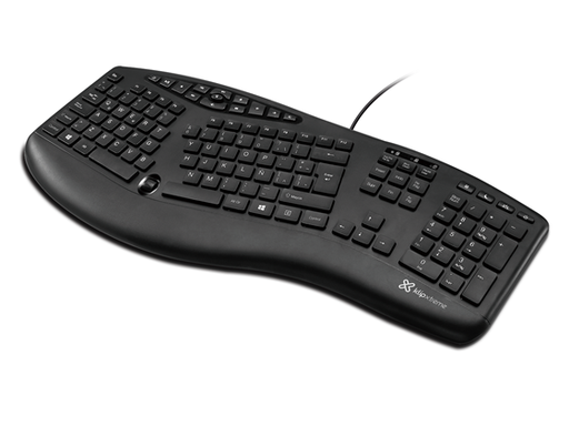 [88479] TECLADO KLIPX MAJESTIK USB, ERGONOMICO, MULTIMEDIA, CON SCROLL,  BLACK, ESPAÑOL, COMPATIBLE CON WINDOWS 10 (KBK-250)