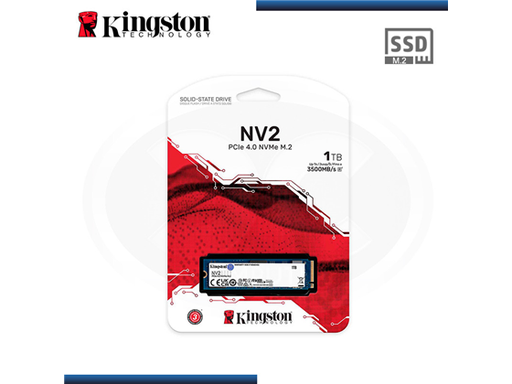 [93308] DISCO DE ESTADO SOLIDO KINGSTON SSD 1000G NV2 M.2 2280 PCIE 4.0 NVME. HASTA 3.500MB/SEG LECTURA, 2.100MB/SEG ESCRITURA