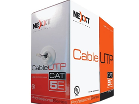 [65185] ROLLO DE CABLE UTP NEXXT, CAT-5E, 1000 PIES, AZUL.