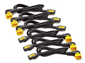 [78172] PAQUETE DE 6 UNIDADES CABLE DE ALIMENTACION (6EA),  BLOQUEO, C13 A C14 (90 GRADO), 1,2M.