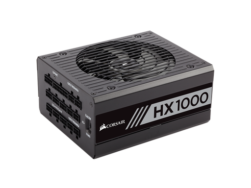 [89157] POWER SUPPLY CORSAIR HX1000, 1000 WATTS FULL MODULAR 80 PLUS PLATINUM CERTIFIED, CONECTORES PCI-E X8, SATA X11, COLOR NEGRO (CP-9020139-NA)