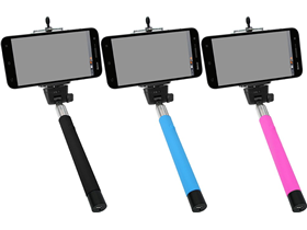 [76134] SELFIE STICK ARGOM, CAPACIDAD DE LA BATERÍA: 45MAH, SE EXTIENDE HASTA 42.6" (108CM), TECNOLOGÍA DE COMUNICACIÓN INALÁMBRICA BLUETOOTH, COMPATIBLE CON ANDROID 3.0. ROSADO.