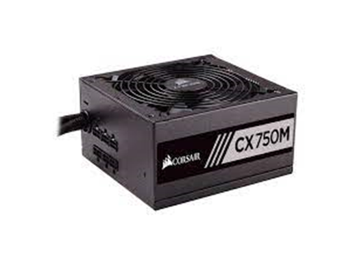 [93616] POWER SUPPLY CORSAIR 750 WATTS, 80 PLUS BRONZE (CX750M), SEMI MODULAR, CONECTORES PCI-E X2, SATA X5, PATA X4, COLOR NEGRO, (CP-9020222-NA)