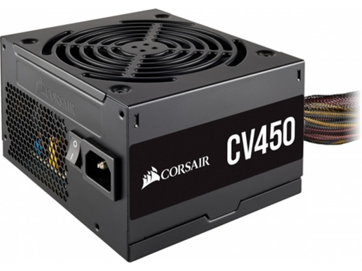 [89431] POWER SUPPLY CORSAIR 450 WATTS, 80 PLUS BRONZE (450CV), CONECTORES PCI-E X2, SATA X5, PATA X4, COLOR NEGRO, (CP-9020209-NA)