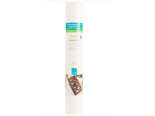 [93421] ROLLO DE VINIL CRICUT PREMIUM , REMOVIBLE 12X48", APLICA DISEÑOS A CASI CUALQUIER SUPERFICIE. PARA UNA MÁXIMA FLEXIBILIDAD, EL VINILO PREMIUM REMOVIBLE PERMANECE REMOVIBLE POR HASTA DOS AÑOS SIN DEJAR RESIDUOS COLOR BLANCO. (2004297).