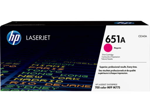 [91271] TONER HP 651A - CE343A - MAGENTA - 16,000 PAGINAS - PARA IMPRESORA COLOR LASERJET - M775DN, M775F, M775Z