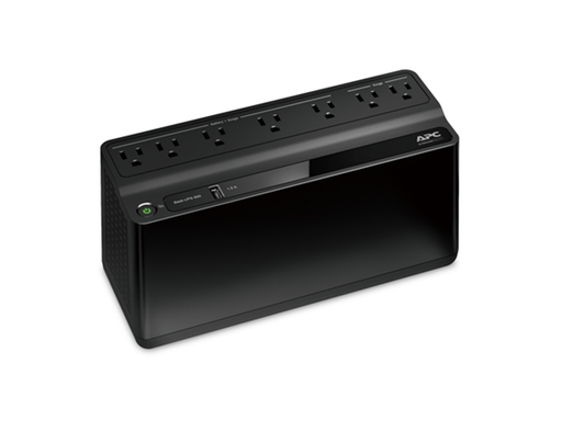 [79159] UPS APC BE600M1 BACK-UPS, 0.6KVA (600VA), 330 WATTS, INPUT 120V / OUTPUT 120V, 2 X NEMA 5-15R (PROTECCIÓN CONTRA SUBIDAS DE TENSIÓN), 5 X NEMA 5-15R (BATERÍA DE RESERVA), 1 USB CHARGING PORT.