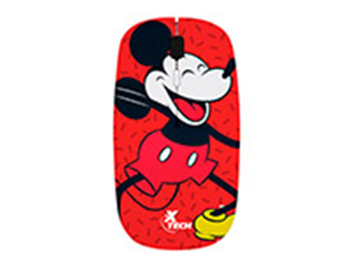 [93189] MOUSE XTECH DISNEY MIKEY MOUSE, WIRELESS, OPTICAL SCROLL USB, 4 BOTONES, 800/1200/1600 DPI, BATERIAS X2 AAA (NO INCUIDAS) (XTM-D340MK)
