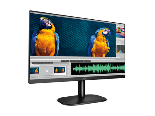 [91637] MONITOR AOC 24" VA FHD 75HZ, LED, BAJA LUZ AZUL, 6MS, PUERTOS 1X HDMI 1.4, 1X VGA (24B2XHM)