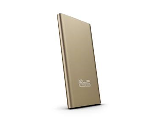 [85505] CARGADOR MOVIL KLIPX (POWER BANK), BACKUP BATTERY, 3700MAH, SLIM, USB OUTPUT 5V/2.1A, DORADO (KBH-140GD)