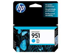 [70047] CARTUCHO HP 951 - CN050AL - CYAN - 8.5ML - PARA IMPRESORA OFFICEJET PRO 251DW / 276DW / 8100 / 8600 / 8600 / 8610 / 8620