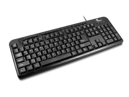 [84711] TECLADO XTECH USB MULTIMEDIA NEGRO, INGLES  (XTK-130E)
