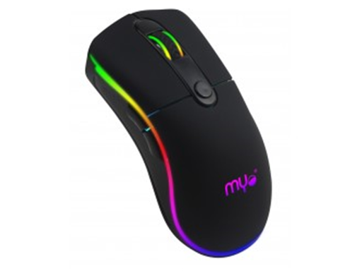 [86695] MOUSE GAMING MYO SERIE 8, SENSOR ÓPTICO 6 BOTONES, VELOCIDAD DEL MOUSE AJUSTABLE ENTRE 800 A 3200 DPI, 4 COLORES, RGB LIGHTING (MYO-GM8)