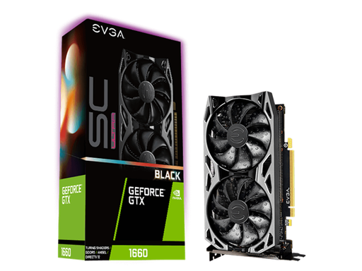 [92029] TARJETA DE VIDEO EVGA GEFORCE GTX 1660 SC ULTRA BLACK GAMING, 6GB GDDR5, DUAL FAN