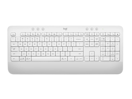[93732] TECLADO LOGITECH K650 INGLES (ENG) COLOR BLANCO, USB WIRELESS RECEIVER 2.4GHZ WIRELESS Y BLUETOOH 5.1, 10M RANGE, CON REPOSA MANOS, 36 MESES DURACION DE LA BATERIA, COMPATIBLE CON WIN Y MAC 10.15 O POSTERIORES.