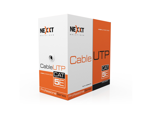 [91833] ROLLO DE CABLE UTP NEXXT, CAT-5E, 328 PIES, 24 AWG, 100% COBRE, CHAQUETA TIPO CM, 4 PARES, 100HZ, GRIS