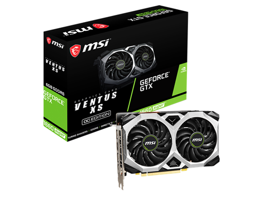 [89335] TARJETA DE VIDEO MSI GEFORCE GTX 1660 SUPER VENTUS XS OC, NVIDIA GEFORCE GTX 1660 SUPER, PCI EXPRESS X16 3.0, 6GB GDDR6, DISPLAYPORT X 3 (V1.4) / HDMI 2.0B X 1