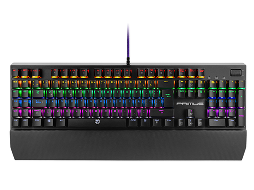 [87037] TECLADO PRIMUS GAMING, USB, CON ILUMINACION RGB CONFIGURABLE, REPOSO PARA MUÑECAS REMOVIBLE, 8 TECLAS PROGRAMABLES POR SOFTWARE (PKS-301S)