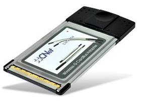 [65095] ADAPTADOR DE RED PCMCIA WIFI CNET CWC-854, 2.4GHZ/54MBPS, 802.11B/G.