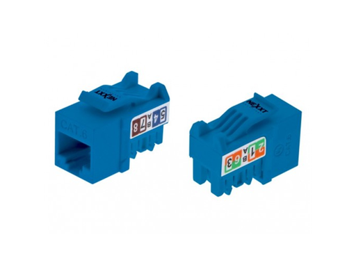 [86743] JACK MINI KEYSTONE UNSHIELDED NEXXT CAT6 TIPO 110 AZUL (PCGKJC6TYRJBL)