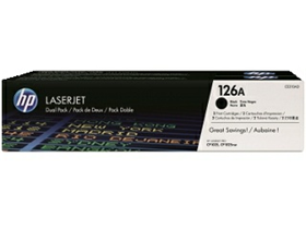 [75287] TONER HP 126AD - CE310AD - NEGRO - DOBLE CANTIDAD - 2,400 PAGINAS - 2 X 1,200 - PARA IMPRESORA COLOR LASERJET - CP1025NW