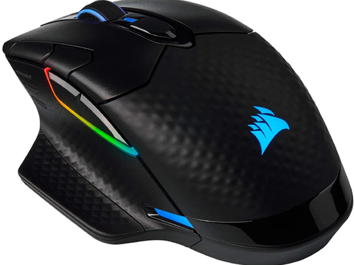[92590] MOUSE CORSAIR DARK CORE RGB PRO, GAMING WIRELESS / BT, OPTICO, 8 BOTONES PROGRAMABLE, VELOCIDAD 18000 DPI (CH-9315411-NA)