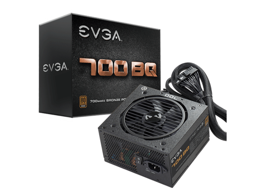 [89250] POWER SUPPLY EVGA 700 BQ, 80+ BRONZE 700W, SEMI MODULAR, FDB FAN
