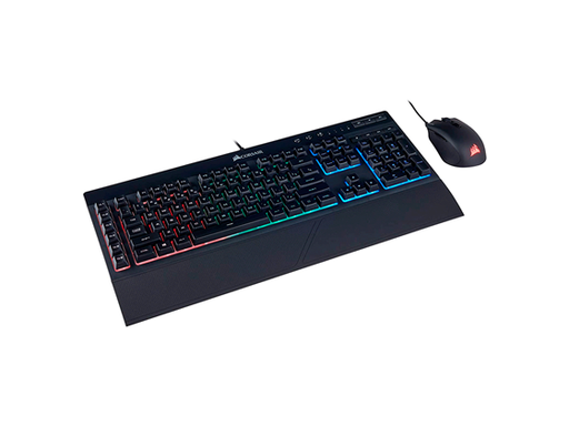 [91777] TECLADO MOUSE CORSAIR (K55 RGB PRO + KATAR PRO) GAMINING COMBO, USB, BACKLIT, ESPAÑOL (CH-9226965-SP)