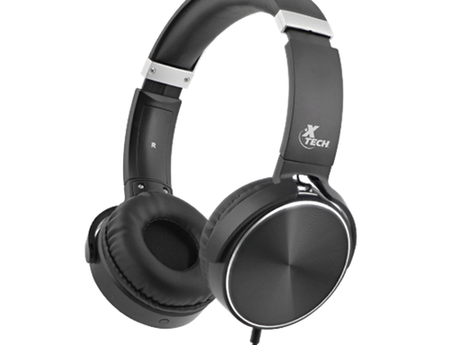 [91830] AUDIFONO CON MICROFONO XTECH SPIRAL, 3.5MM , NEGRO CONTROL DE VOLUMEN (XTH-345)