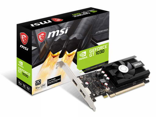 [88427] TARJETA DE VIDEO MSI GEFORCE GT 1030 2GD4 LP OC 2GB DDR4 HDMI & DISPLAYPORT LOW PROFILE PCI-EXPRESS VIDEO CARD
