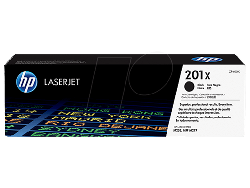 [91814] TONER HP 201X - CF400X - NEGRO - 2,800 PAGINAS - PARA IMPRESORA COLOR LASERJET - M252, M277
