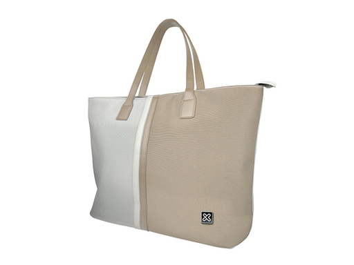[90653] BULTO DE NOTEBOOK 15.6" KLIPX CAPRI, HANDBAG BEIGE/GRIS CLARO, HASTA 17 LBS. (KLB-461BG)