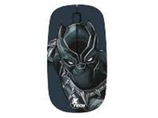 [93206] MOUSE XTECH MARVEL AVENGERS (BLACK PANTHER), WIRELESS, OPTICAL SCROLL USB, 4 BOTONES, 800/1200/1600 DPI, BATERIAS X2 AAA (NO INCUIDAS) (XTM-M340BP)