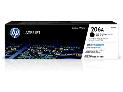 [89295] TONER HP 206A - W2110A - NEGRO - 1,350 PAGINAS - PARA IMPRESORA COLOR LASERJET - M255DW - M255NW - M282FDW - M282NW - M283FNW