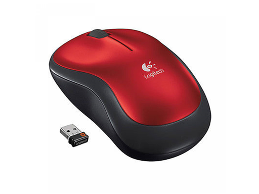 [88044] MOUSE LOGITECH M185 INALAMBRICO MINI OPTICO ROJO USB NANO RECEIVER  - SMART SLEEP.