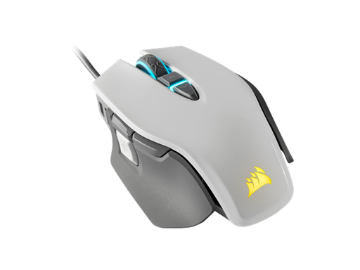 [92588] MOUSE CORSAIR M65 RGB ELITE, GAMING, OPTICO USB, 8 BOTONES PROGRAMABLE, VELOCIDAD 18000 DPI, ICUE, WHITE (CH-9309111-NA)