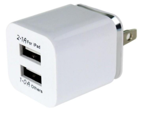 [83404] CARGADOR SUPER BASS USB DE PARED 2 SALIDAS.