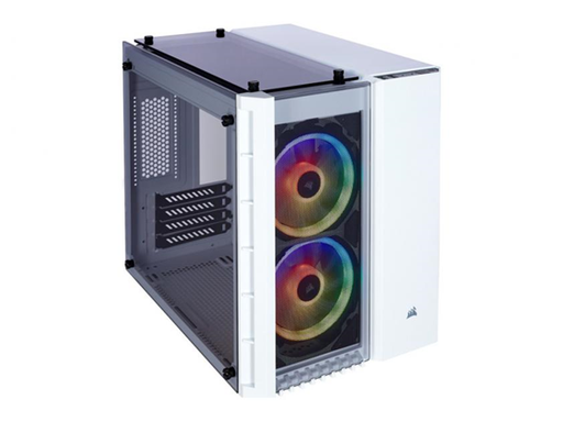 [92571] CASE CORSAIR CRISTAL 280X RGB MICRO ATX, BLANCO, USB 3.0 X2, AUDIO IN / OUT, 7 EXPANSION SLOT, 3X 2.5", 2X 3.5", PANEL LATERAL, TOPE Y FRENTE EN CRISTAL TEMPLADO, 2 ABANICOS RGB (CC-9011137-WW)